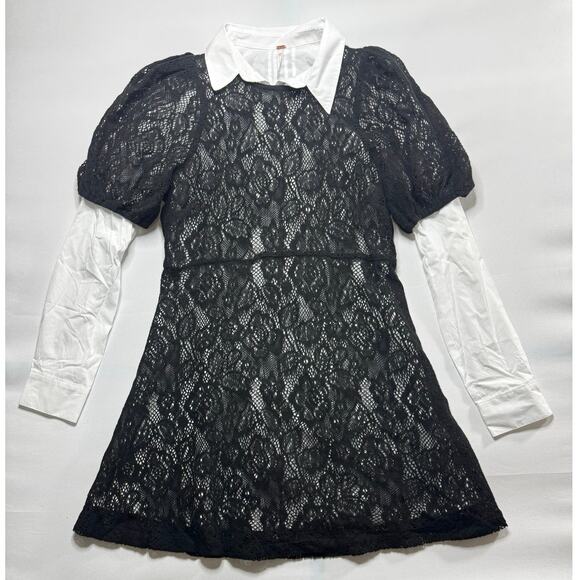 Free People Dresses & Skirts - NWT Free People Women's Pretty Princess Overlay Shirt Dress - Size L